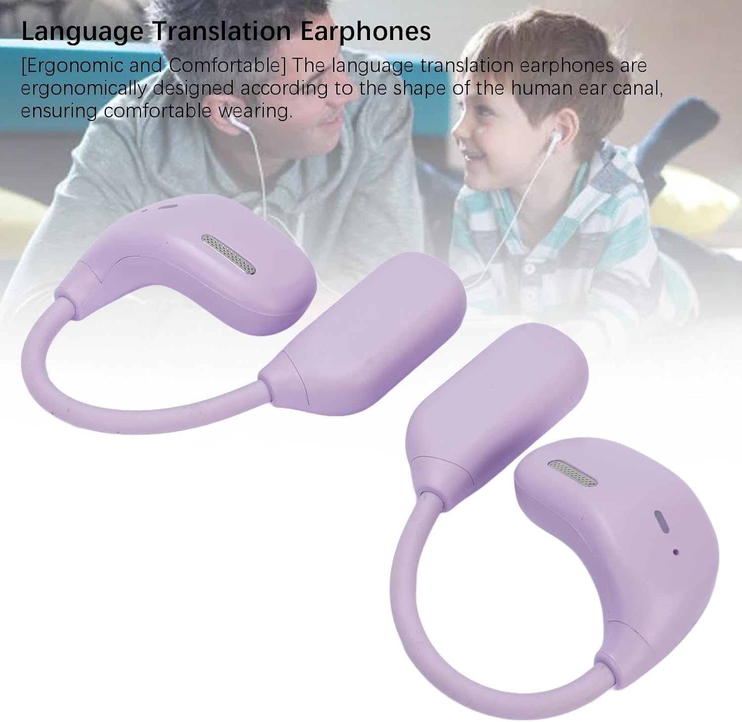 Asixxsix AI Translation Earbuds, 144 Language Real Time Translation Earbuds with Charging Case, 4 Modes, 2 Way Bluetooth Earphones for Learning Travel Business image number 2