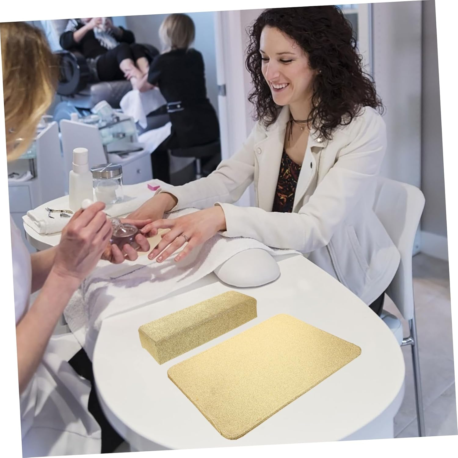 ADOCARN 1Set Nail Art Hand Rest Cushion for Manicure Compact and Lightweight Nail Arm Support Easy to Clean Hand Pillow with Mat and Use Versatile image number 6