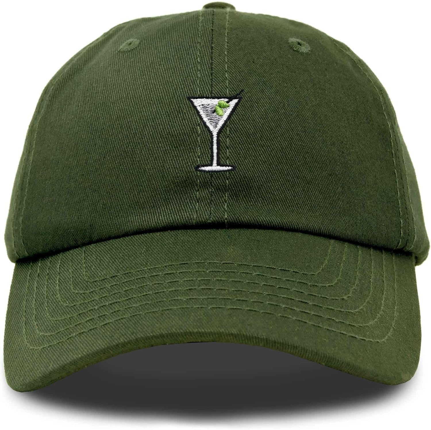 DALIX Martini Embroidered Cap Cotton Baseball Cute Cool Dad Hat Womens image number 1