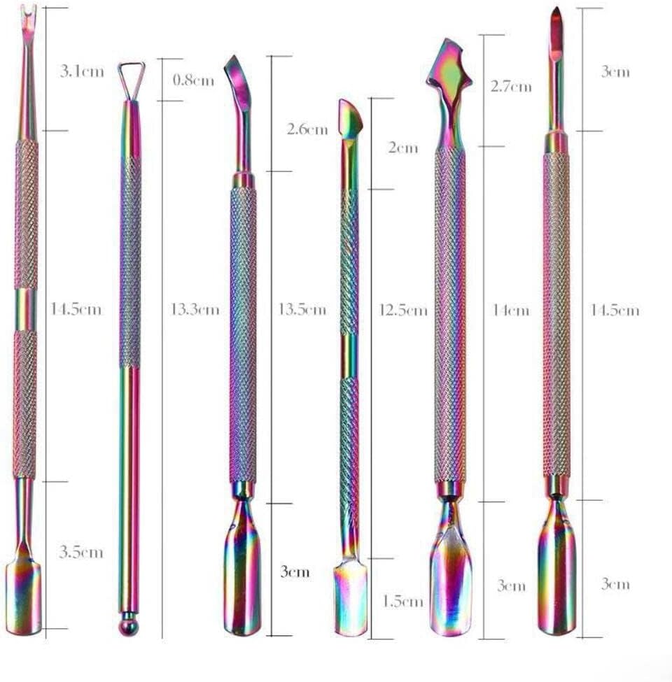 Trimmer, Cuticle Pushers and Peeler Scraper - 6Pcs Set
