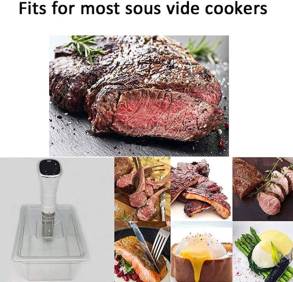 NIVMOWN Sous Vide Container 11L with Lid & Stainless Steel Sous Vide Rack Detachable Dividers Separator Compatible with Anova, Anova Nano, Joule, Instant Pot, Sous Vide Cookers image number 6
