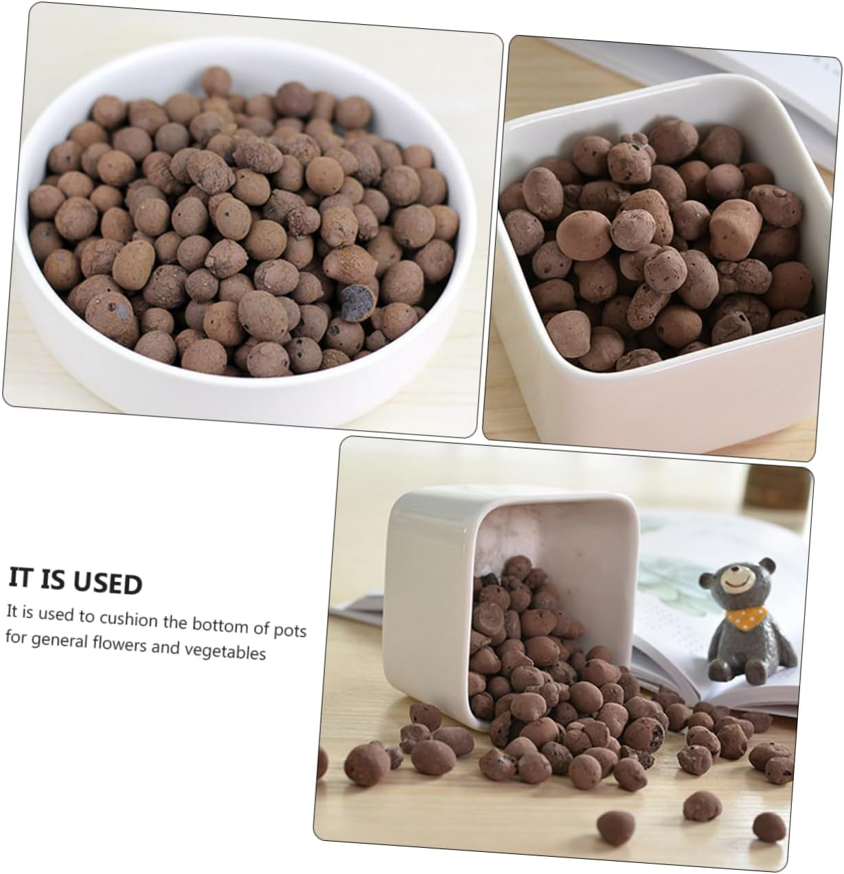 BESPORTBLE Water-Absorbent Pottery Bottom Ceramsite Pebbles Gardening Breathable Ceramsite for Garden Supplies Soil Pellets for Water Crystals for Plants image number 3