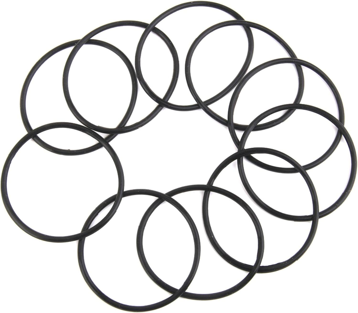 F Fityle 10Pcs Gummy Silicone Wristbands Bracelets Bands Rubber Gummies Bangles Wristbands - Black image number 1