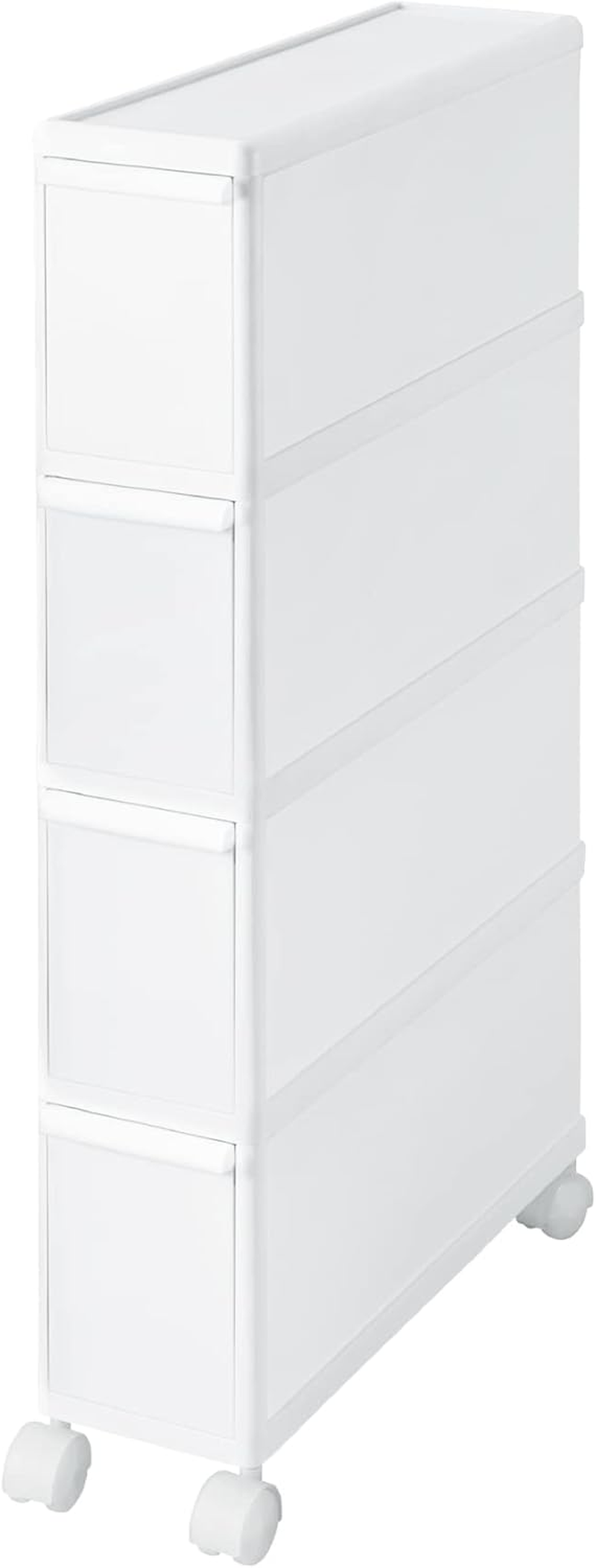 Like-It Kitchen Storage, Gap, Drawer, Super Slim, 4 Tiers, with Casters, Approx. Width 5.5 X Depth 18.3 X Height 32.7 Inches (14 X 46.5 X 83 Cm), All White, Made in Japan, FTS-4, Dead Space Storage, image number 1