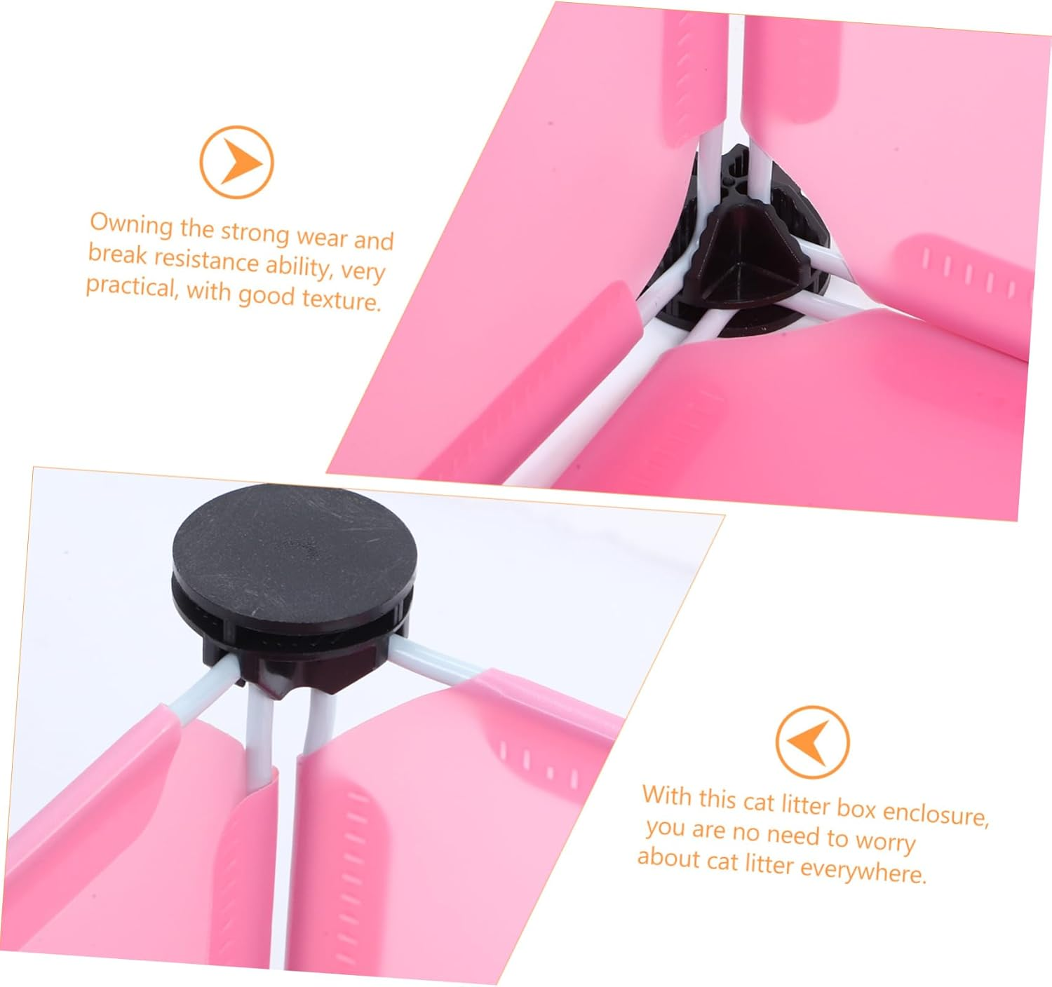 Parliky Cat Litter Box Enclosure Set 3Pcs Privacy Covers Pee Shield Large Litter Box Privacy Screen Universal Fit for Cat Litter Box image number 2