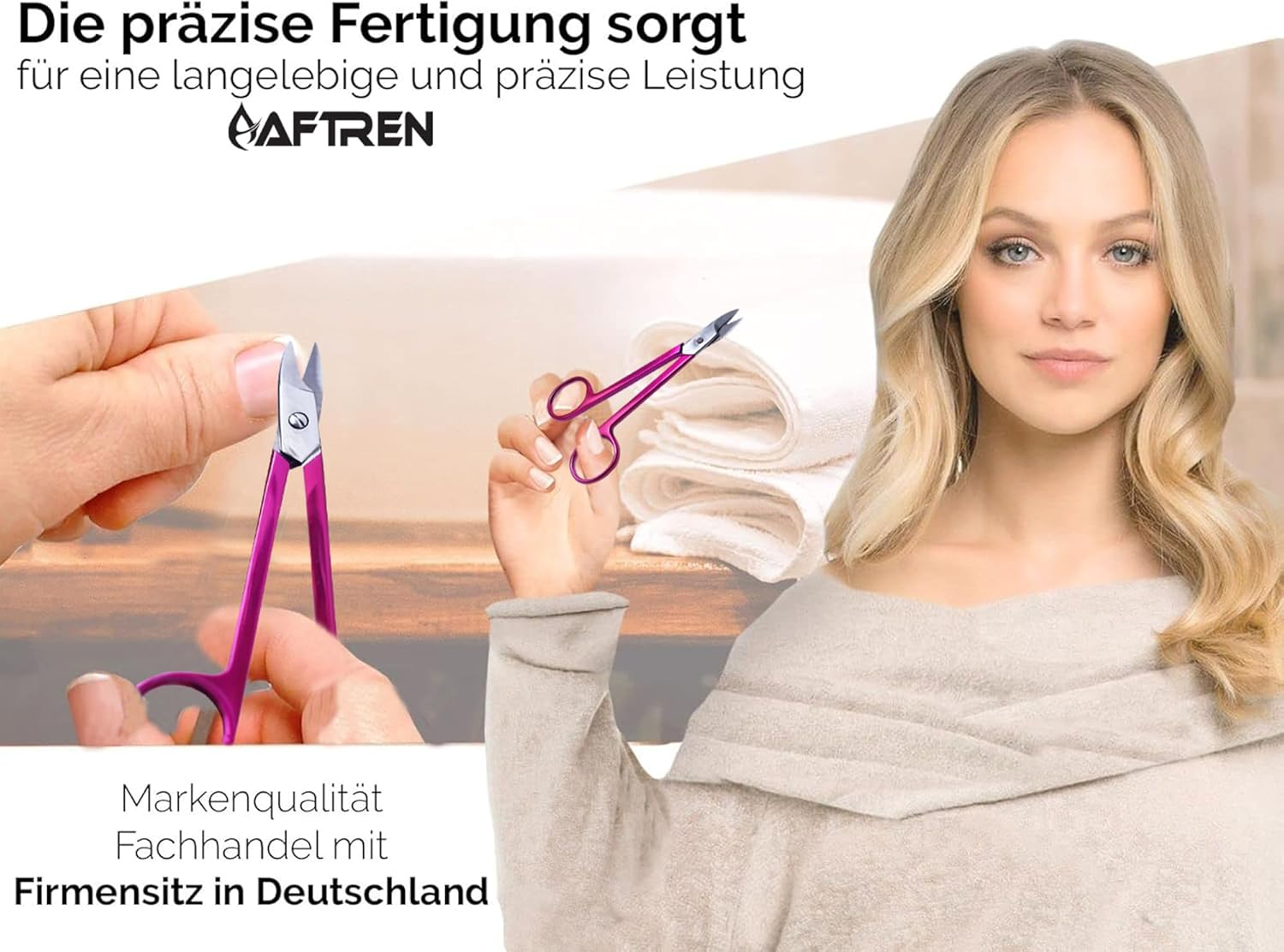 Nail Scissors Curved Blades Hard and Thick Nails J2 Stainless Steel Pedicure Scissors Thick Nail Scissors Cuticle Scissors Toenail Scissors (Purpul, 4.5 Inch) image number 2