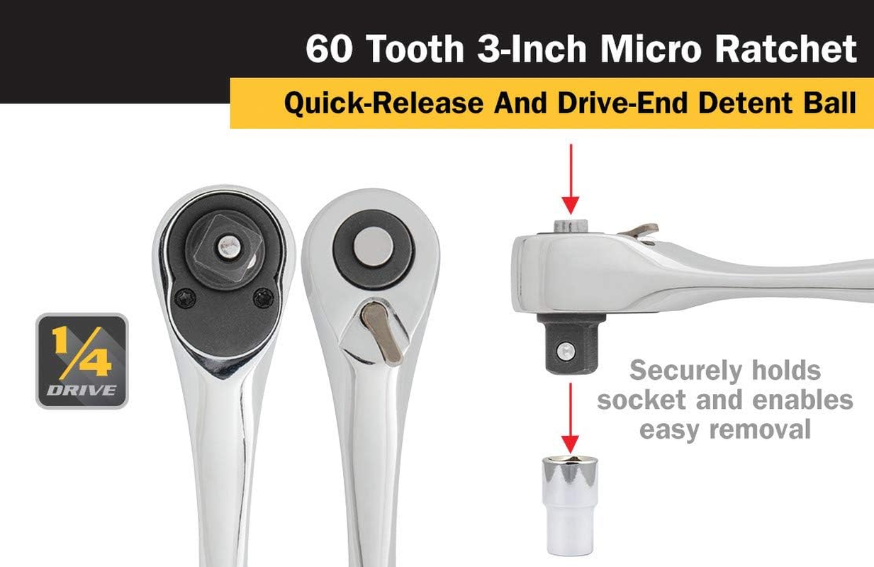 Titan 11202 2-Piece Micro Ratcheting Bit Driver and Ratchet Set image number 5