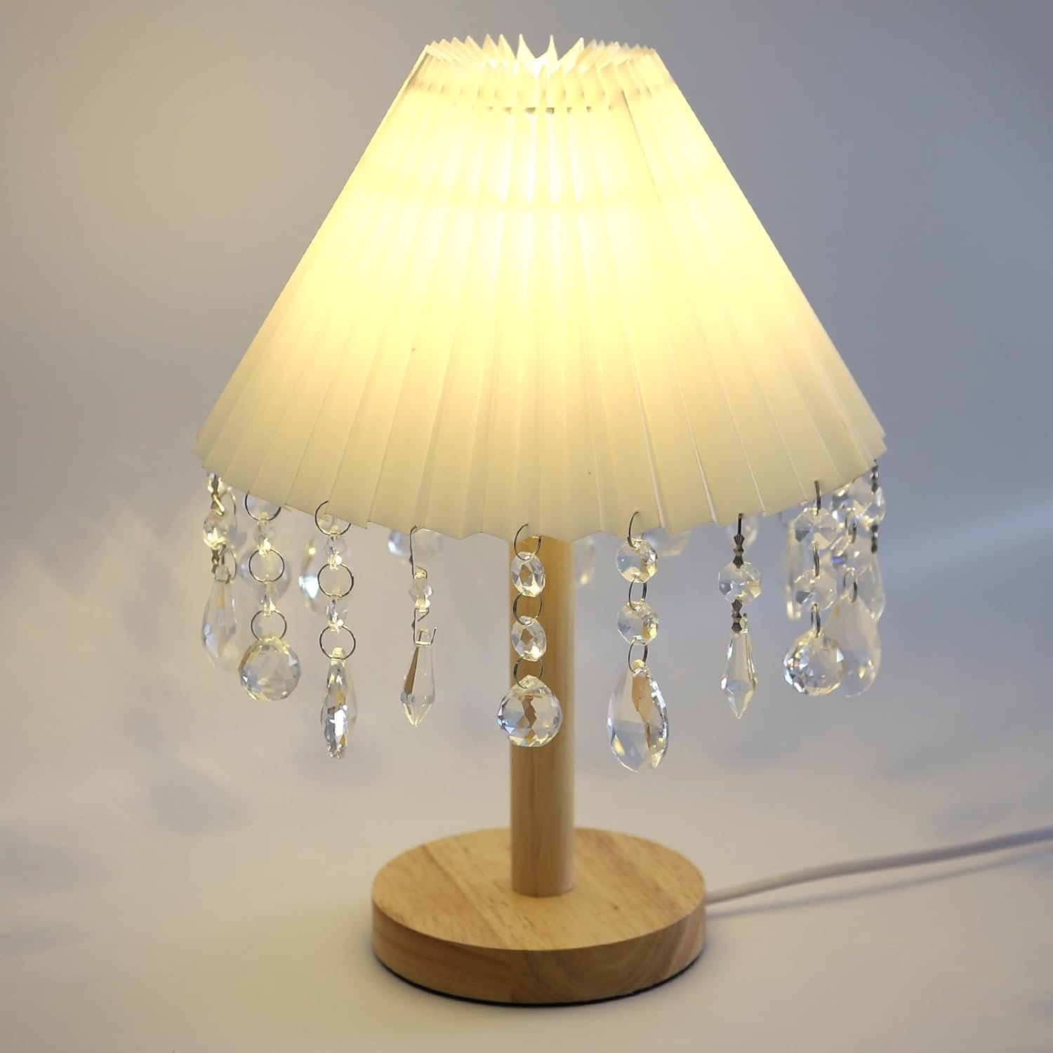 Milkary 44 Pack Chandelier Crystal Prism Replacement, 38Mm Hanging Clear Crystal Glass Bead Prisms 20Mm Chandelier Crystals Modern for Foyer Wedding Lamp Windows Christmas Tree Decoration image number 4