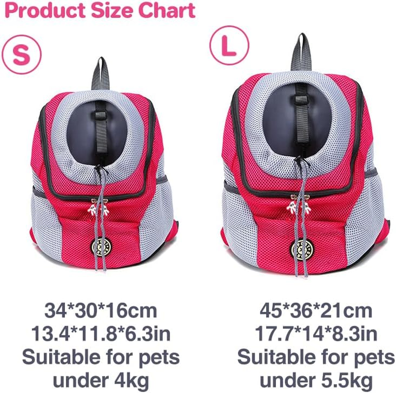 Puppy Mesh Pet Dog Carrier Backpack Front and Back Shoulder Bag, Versatile Design, Ideal for Travel and Outdoor