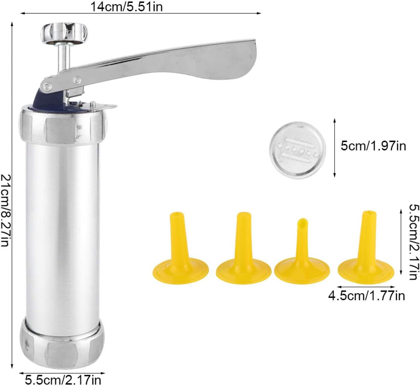 Cookies Press, Biscuits Maker Kit Biscuits Maker Press Machine Baking Decorating Bakeware with 20 Cookies Molds 4 Nozzles image number 3