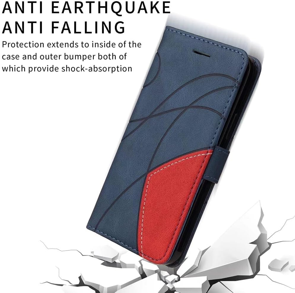 SEAHAI Case for CMF Phone 2 Pro Mobile Phone Case, Premium PU Flip Wallet Protective Case with Stand Function/Card Slot/Magnetic Shockproof Leather Flip Case - Blue - Blue image number 4