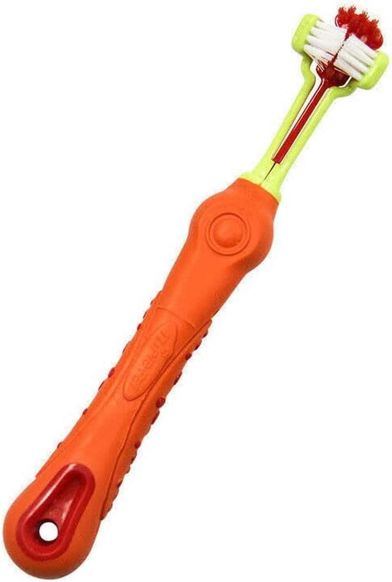 AIMALL 3-Sided Pet Toothbrush Dog Removing Bad Tartar Breath Dental Cleaning Mouth - for Tartar Control & Fresh Breath
