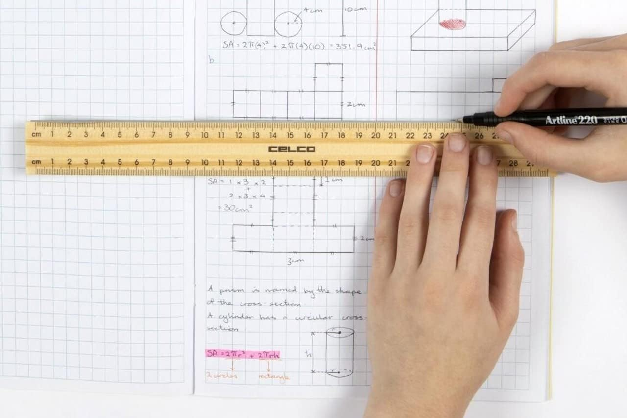 Celco Rulers Wooden 30Cm Polished Drilled with M image number 2