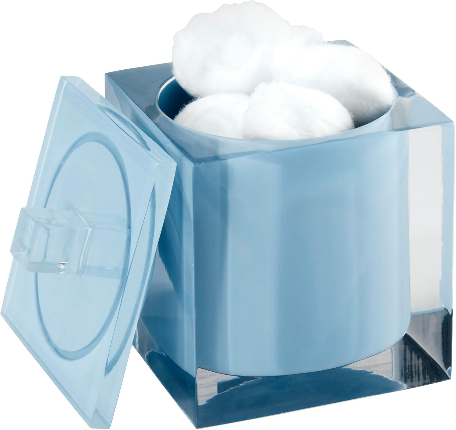 IZOD Accessories Resin Bathroom Essentials, Jar, Blue image number 6