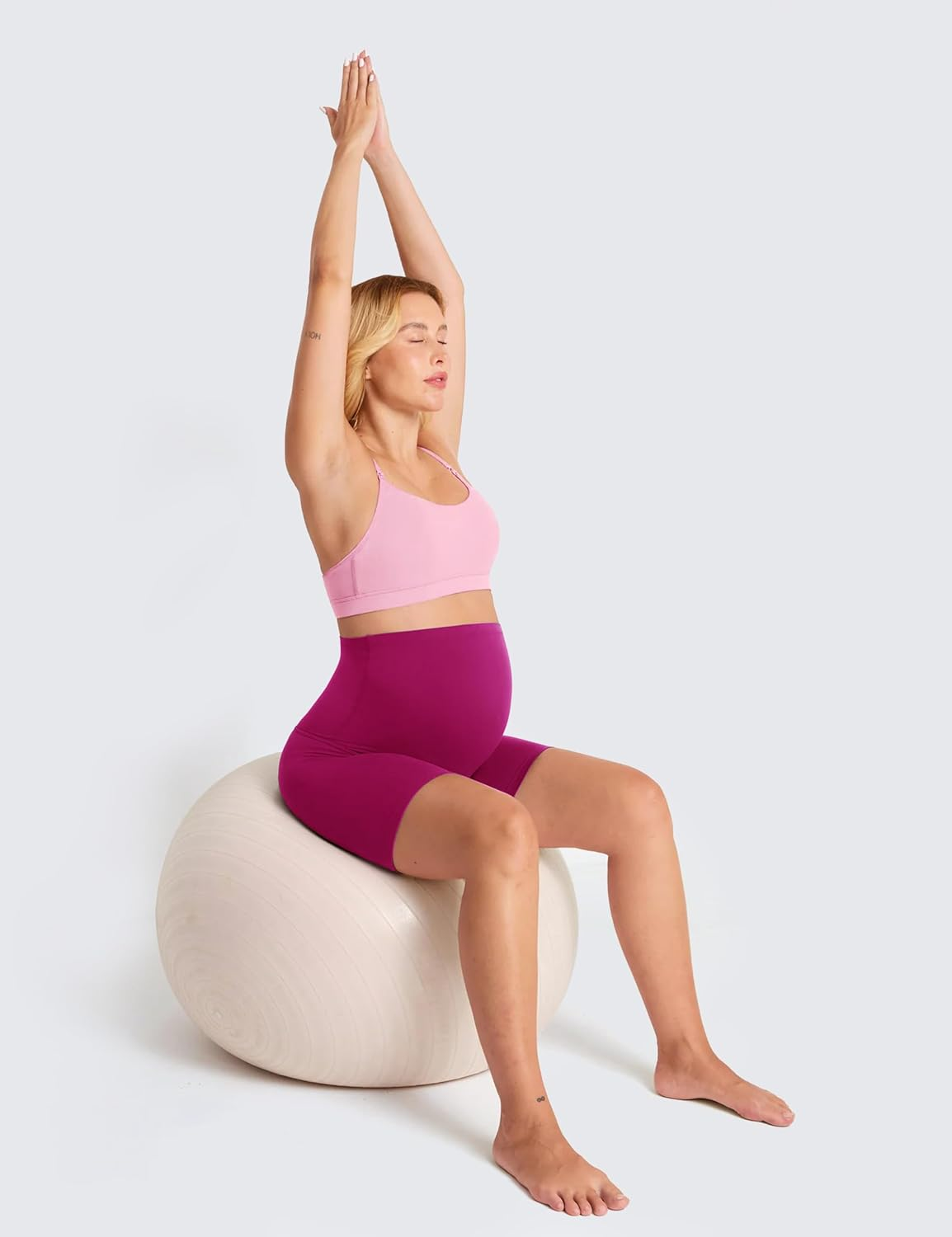 BAYDI Clouduxi Maternity Shorts over the Belly-6" Pregnancy Biker Shorts Women Workout Yoga Pants image number 2