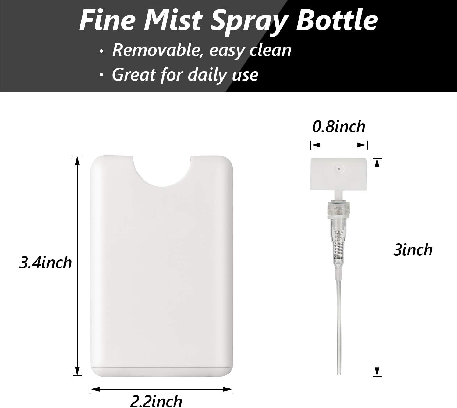 6 Pcs 20 Ml/ 0.67 Oz Refillable Perfume Flat Spray Bottles Card Type Fine Mist Plastic Bottle Portable Small Moisturizing Container for Perfume Sanitizer Hand Sprays Liquid