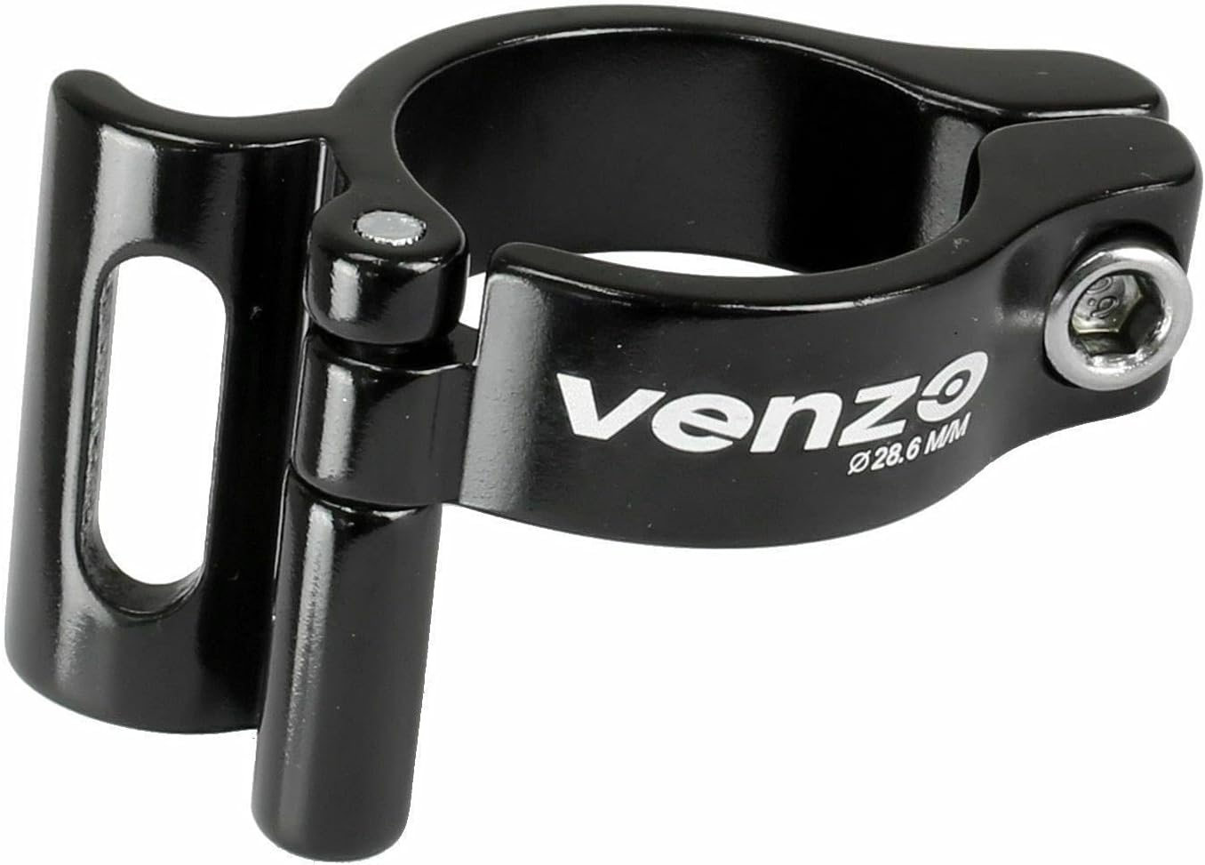 Venzo Road or Mountain Bike Bicycle Adjustable Braze on Front Derailleur Adapter Clamp Compatible with Shimano Sram