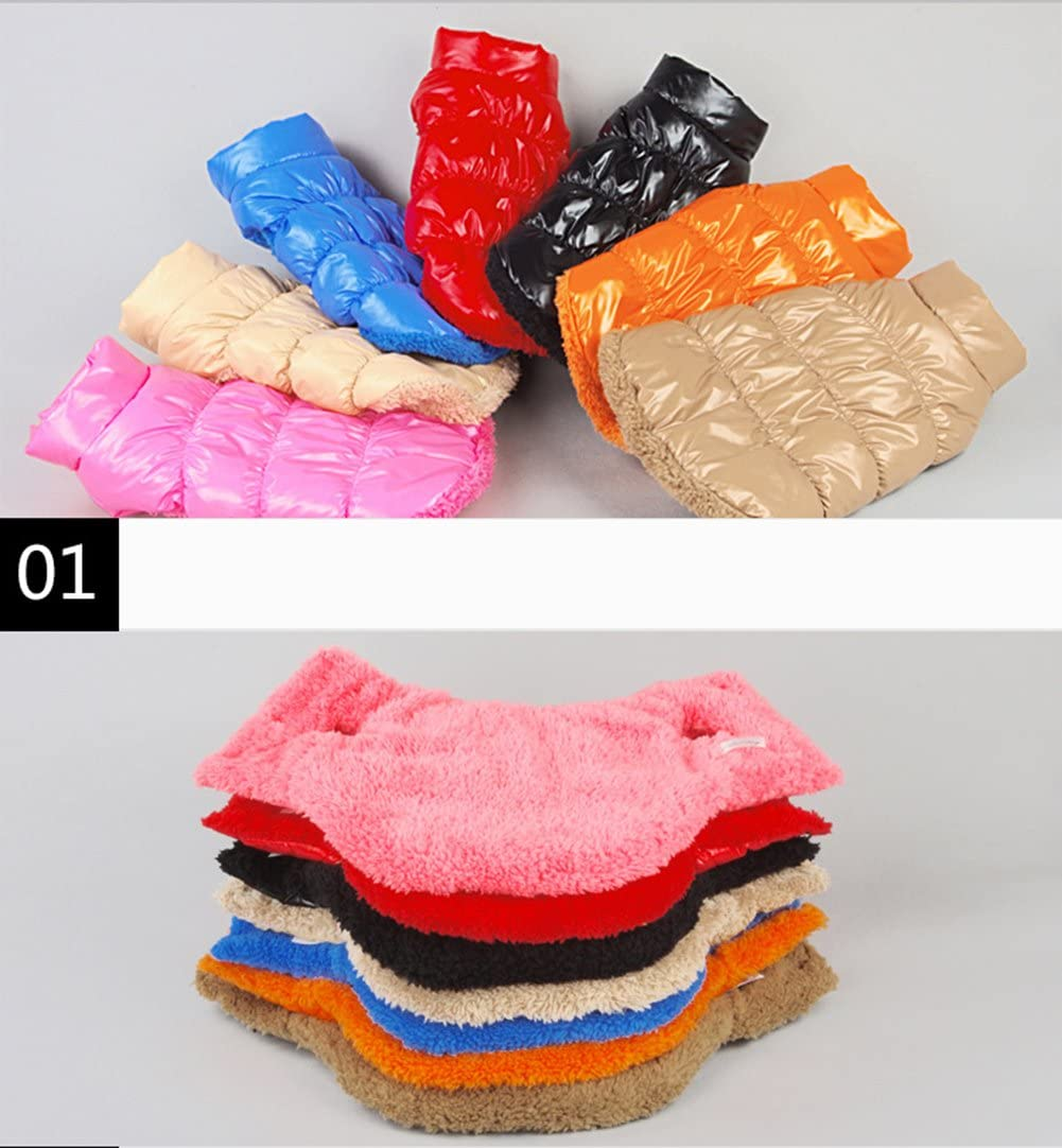 LEMON PET Dog Cat Coat Jacket Waterproof Windproof Outdoor Winter Soft Fleece Warm Jackets Coats Small Medium Large Dogs Vest (M, Orange) image number 5