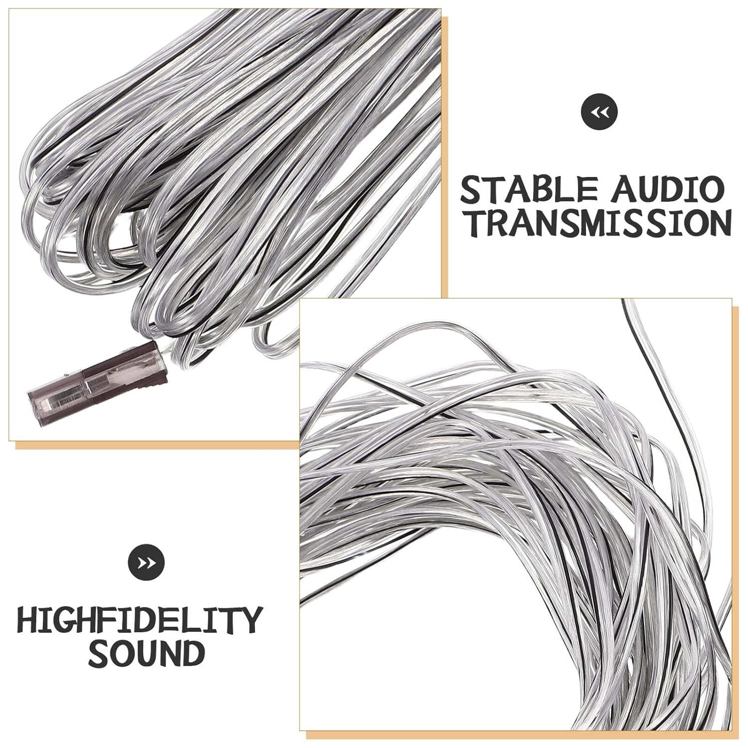 LIGIGWASH 10M Speaker Wire Cable for Home Theater and Car Audio, High Fidelity Audio Cable with Spade Connectors, Compatible Speaker Cord for Sound Systems image number 6