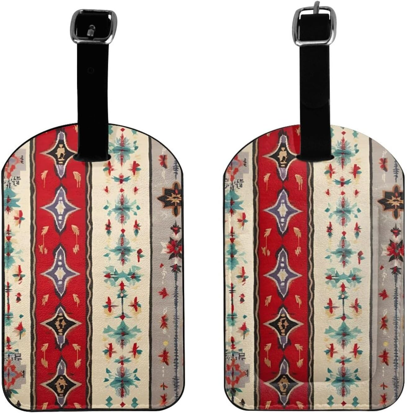 Navaho Style Print Elegant Tag Stylish Tag Luggage Tag 4.3 X 2.76 Inch for Suitcases Travel Bags image number 5