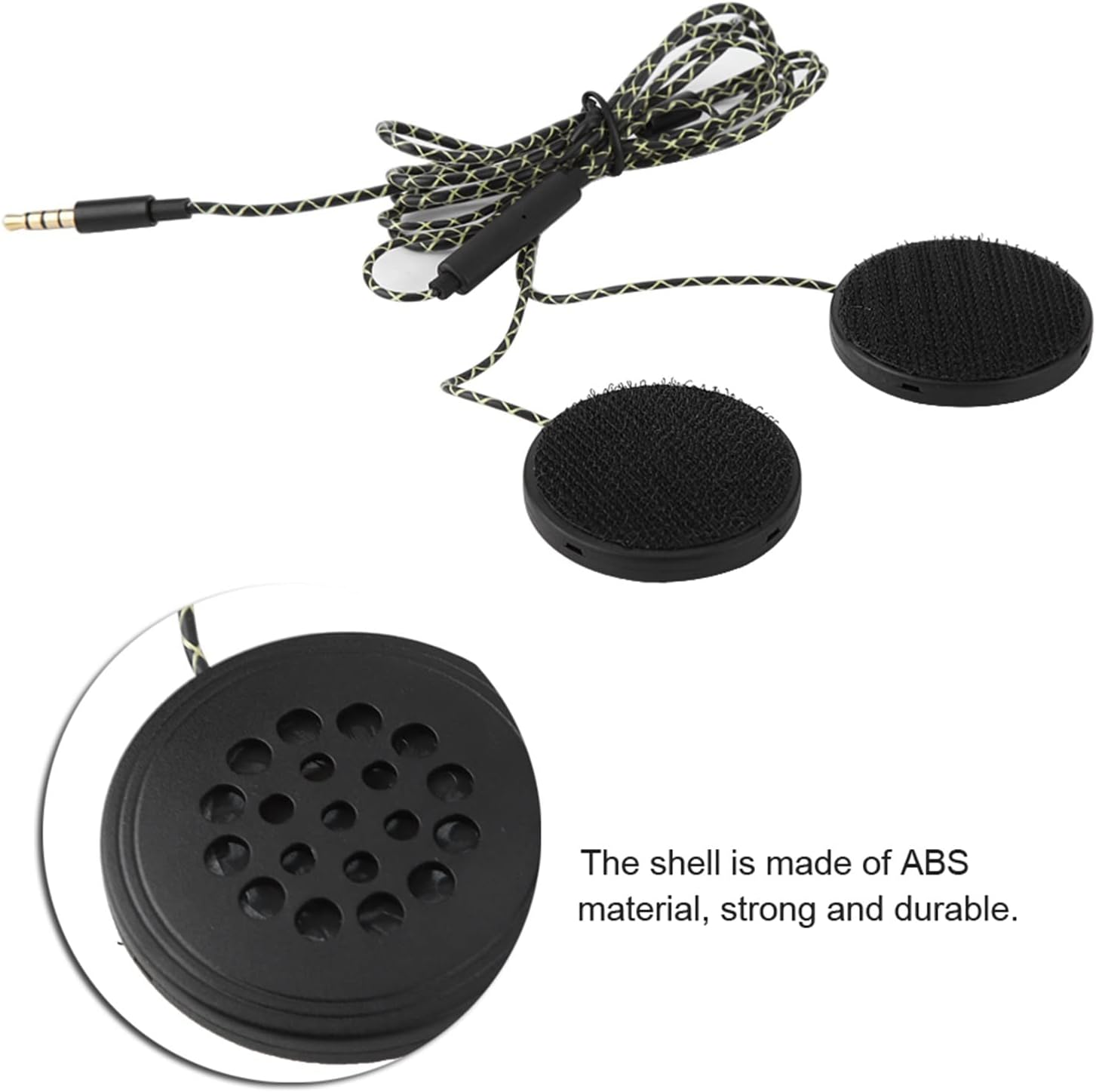 Motorcycle Helmet Headset, Waterproof Motorcycle Headphones Wired Helmet Sports Headset Helmet Earphone Universal Racing Helmet Speakers for Motorcycle Skiing image number 3