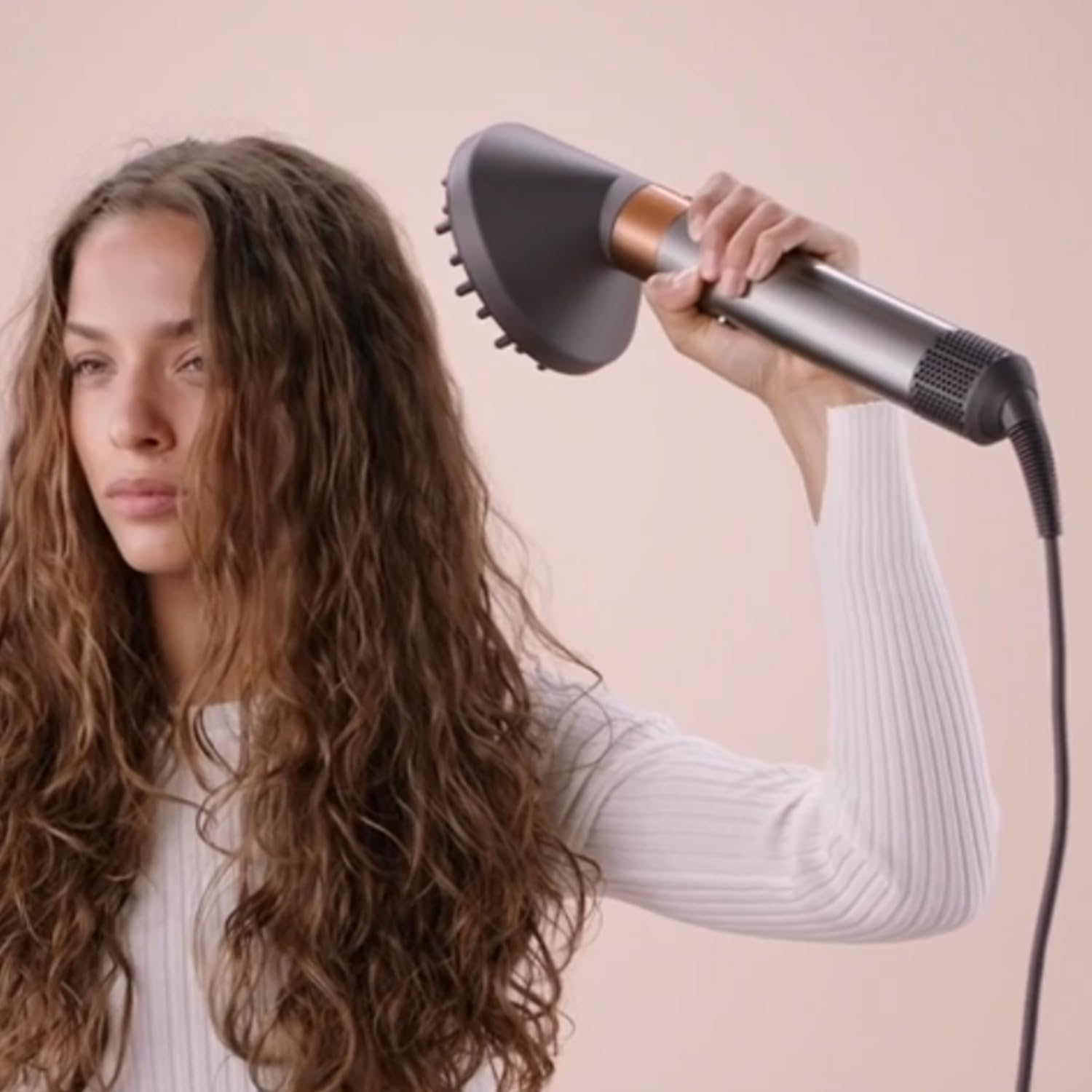 Upgraded Diffuser Attachment Compatible with Dyson Airwrap, Converting for Airwrap Styler to Hair Dryer Diffuser Attachment, for Airwrap Attachment Nozzle, 973365-01,Grey image number 4