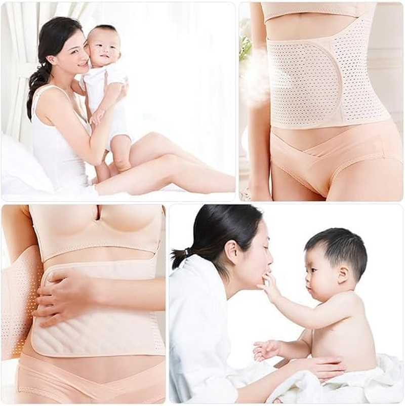 Womans Belts Breathable Adjustable Elastic Abdominal Binder Postnatal Belly Waist Slim Shaper Support Girdle Belt Postnatal for Women Postpartum Latex Corset (Skin Colour, One Size) image number 4