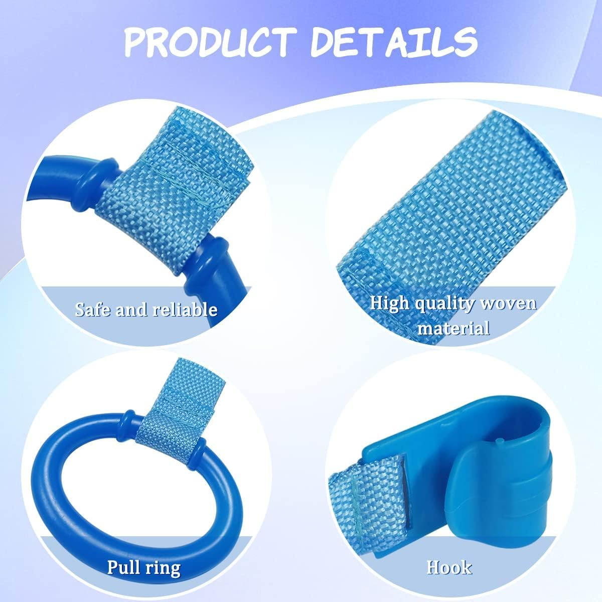 4 PCS 4 Colors Plastic Baby Crib Pull Rings Kids Walking Exercises Assistant Stand up Rings Baby Cot Hanging Rings for Infant Baby Toddler Practice Tool image number 6