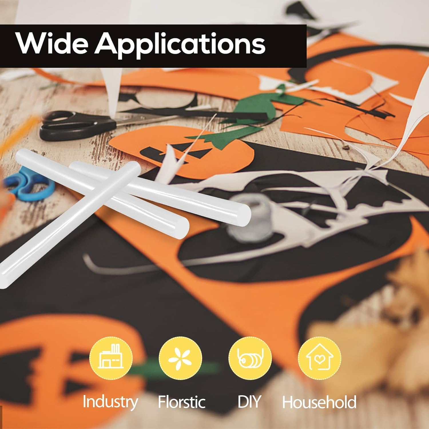 THJOPOKEEL 110 Hot Glue Gun Sticks Size 10.16 Cm Long X 0.72 Cm Diameter Clear Hot Melt Glue Sticks Suitable for Manual, DIY and Home Repairs image number 3