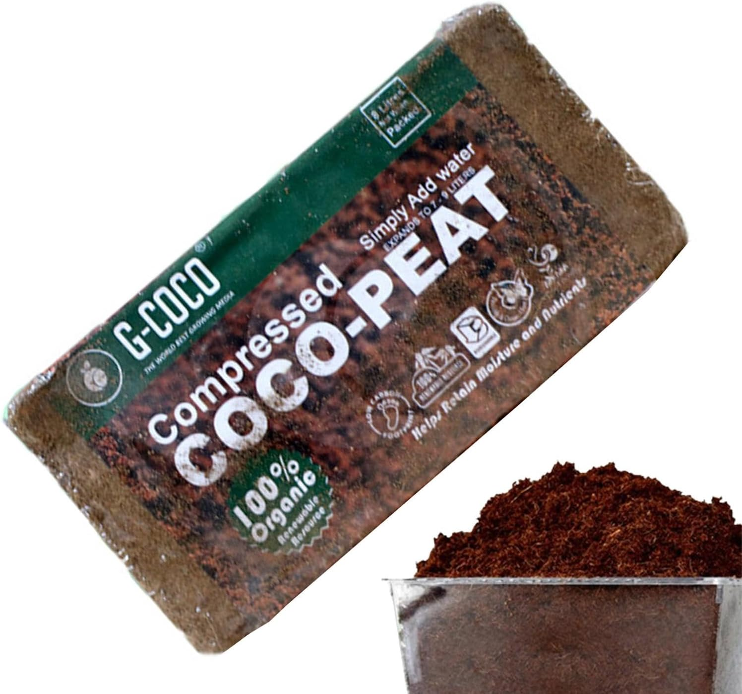 Organic Coco Coir - Organic Coco Coir Chips with Low EC and PH Balance | High Expansion Plant Soil, Natural Coconuts Fiber, Gardening Supplies for Flowers Vegetable image number 4