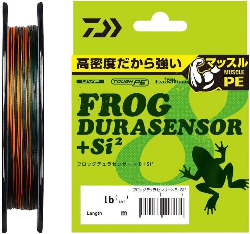 Daiwa PE Line UVF Frog Dura Sensor X 8 + Si2 49-79 Lbs. (#3-6), 164.0 Yd (150 M), Battle Deep Green (With Color Marking) image number 3