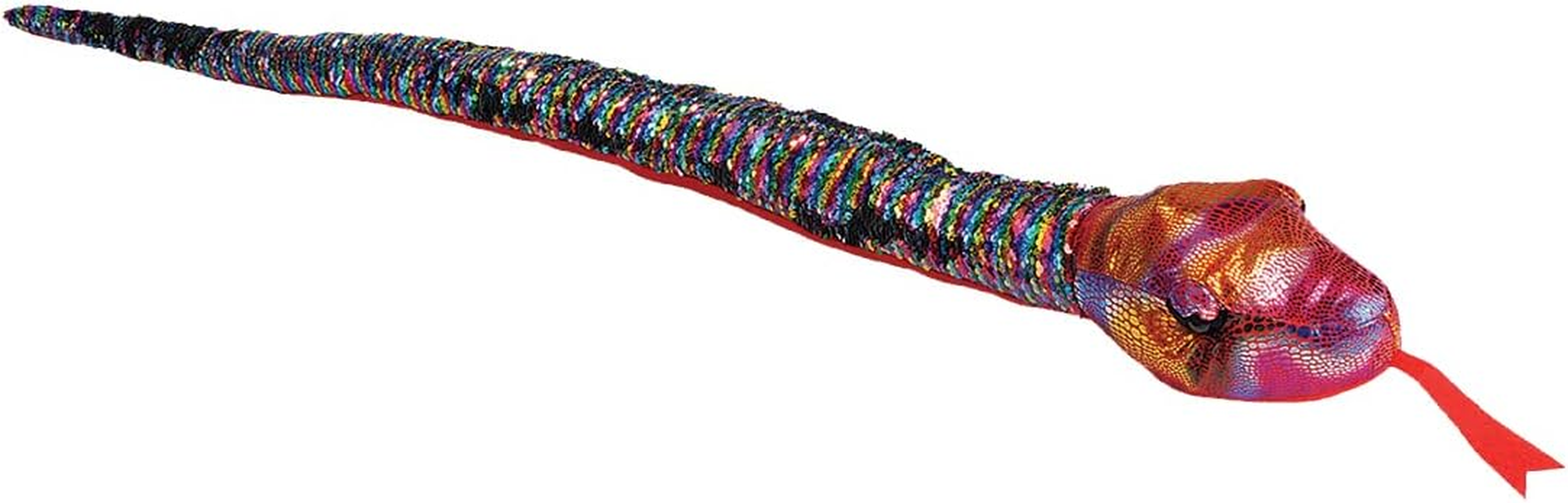 Wild Republic Snake Plush, Snake Stuffed Animal, Plush Toy, Gifts Kids, Sequin Rainbow, 54 Inches image number 2