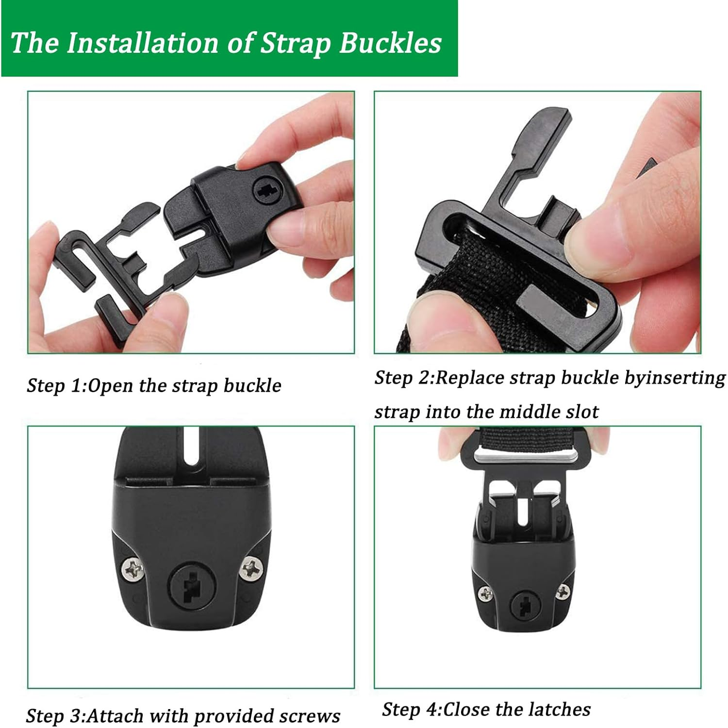 Durable Plastic Hot Tub Cover Clips Set - 4 Pcs Child-Safe Latch Replacement Kit with Key, Screws & Wide Strap Fit - Spa/Jacuzzi Accessories for Broken Cover Repair