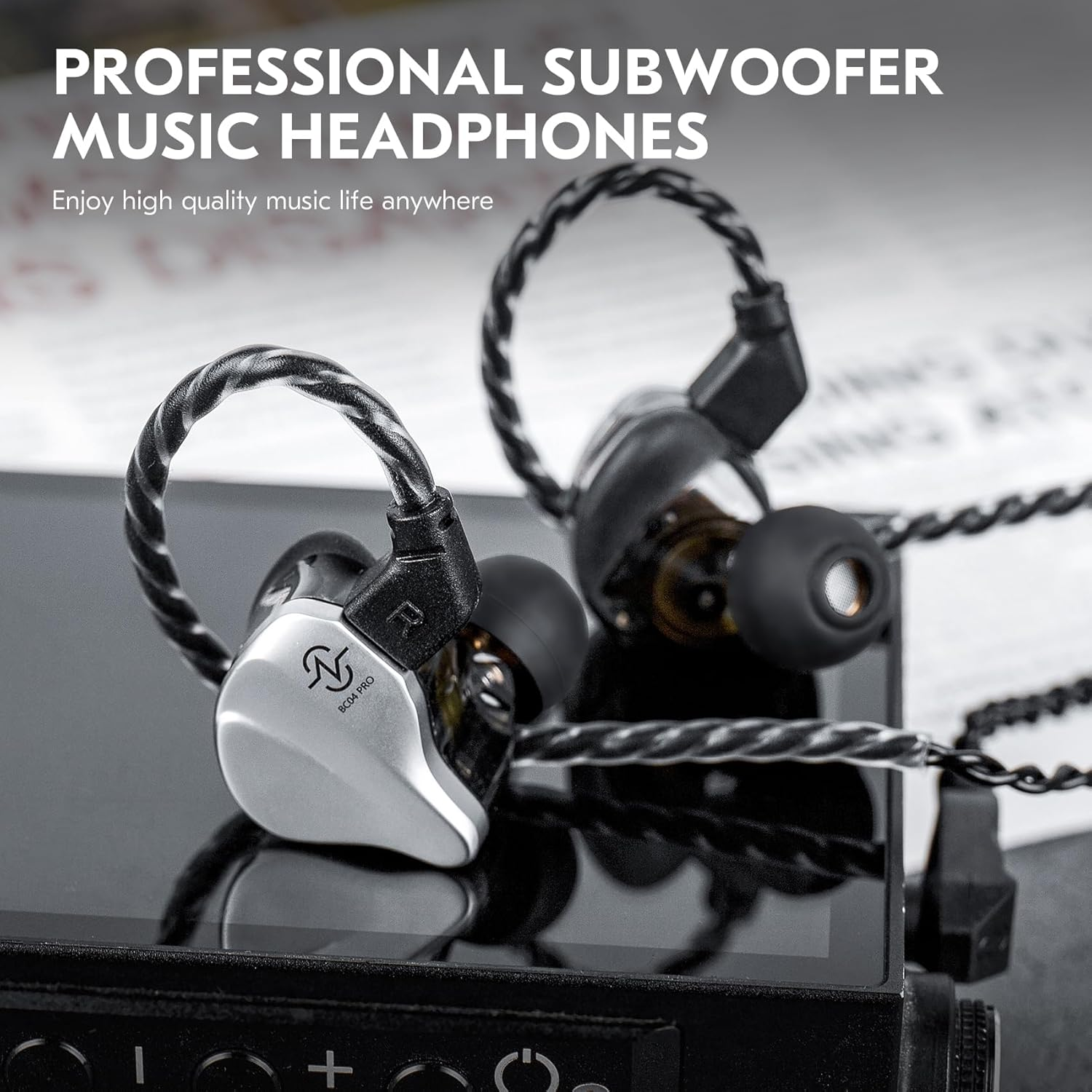 Keephifi CCZ Duet BC04 PRO Hifi in Ear Monitor Earbuds, 1Ba+1Ddclear Earbuds Headphones, 10MM Dual Magnetic DD Wired Earbud, 5N OFC Cable Detachable Bass IEM Wired Headphone(Sliver,With Micro) image number 1