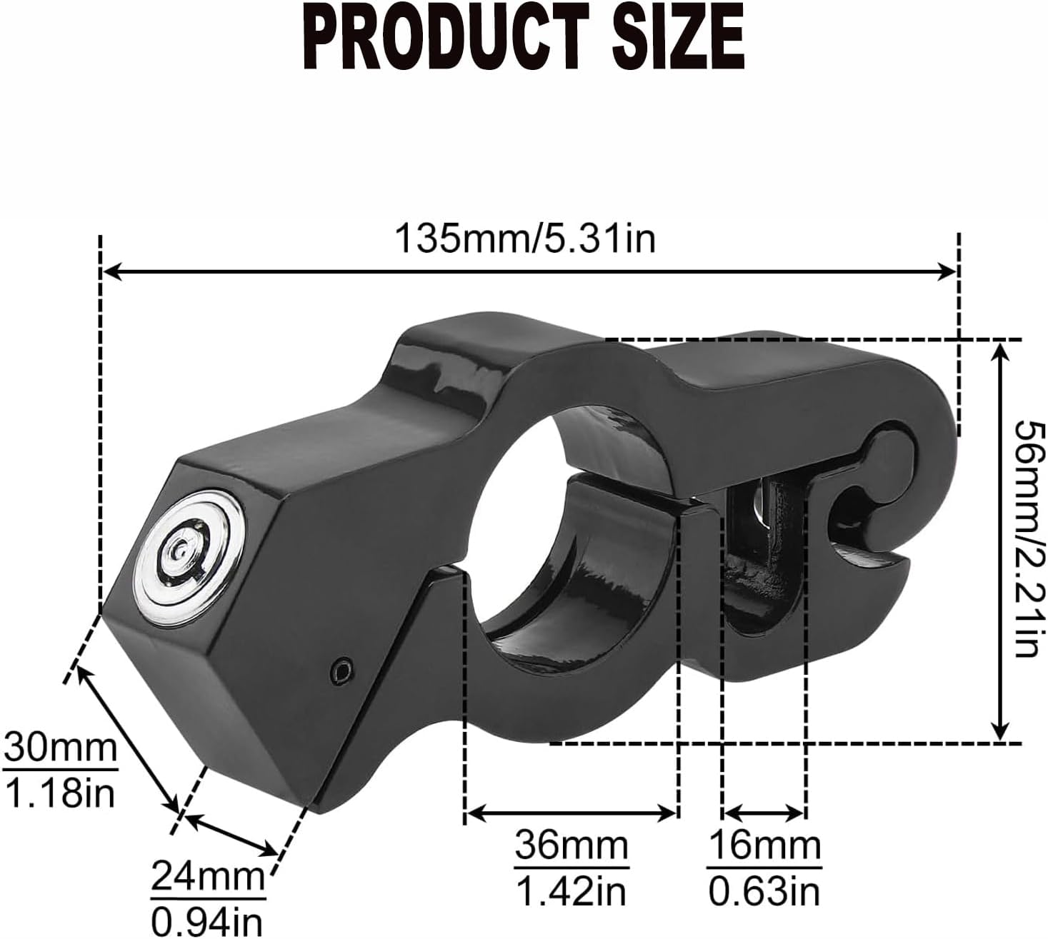 BEANPRECOY Motorcycle Lock Heavy Duty Anti-Theft Motorcycle Lock - Secure Your Bike with Premium Handlebar Grip Brake Lever, Ultimate Security for Motorcycle & Accessories image number 6