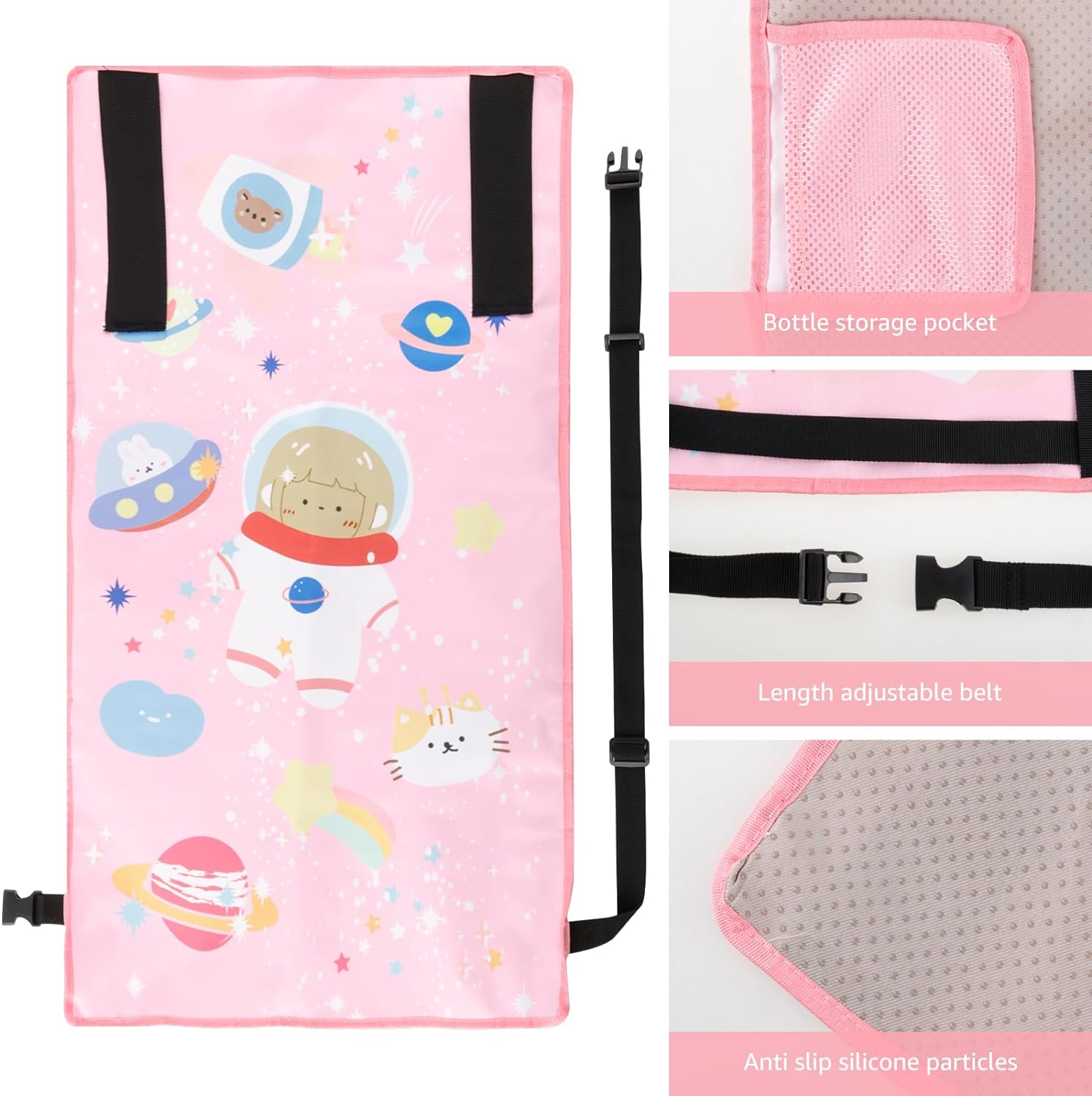 Kids Airplane Bed Toddler Plane Bed Baby Airplane Bed Kids Airplane Footrest Toddler Plane Seat Extender Kids Airplane Seat Extender Airplane Kids Bed for Flying Flights (Pink) image number 6