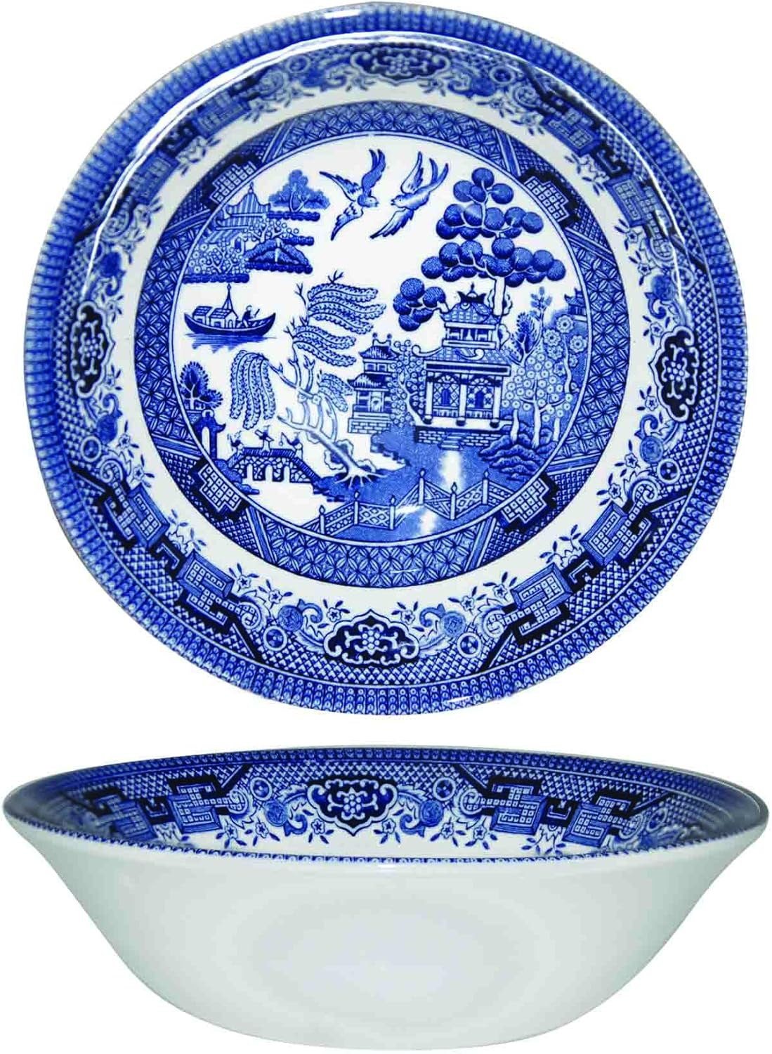 Churchill Blue Willow Plates Bowls Cups 20 Piece Dinnerware Set, Made in England image number 4