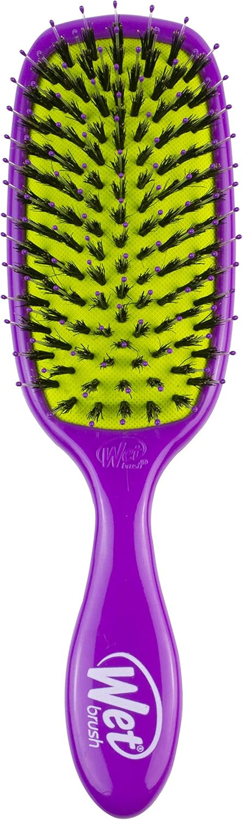 Wet Brush Shine Enhancer Hair Brush, Artic Blue - Exclusive Ultra-Soft Intelliflex Bristles - Natural Boar Bristles Leave Hair Shiny and Smooth for All Hair Types - for Women, Men, Wet and Dry Hair