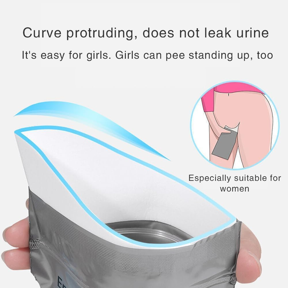 10 Pack Emergency Portable Urine Bag, Travel Urinal Bag, Unisex Urinal Bag, Disposable Urine Bag Suitable for Camping, Travel, Traffic Jams, Pregnant Women, Children, Patients image number 4