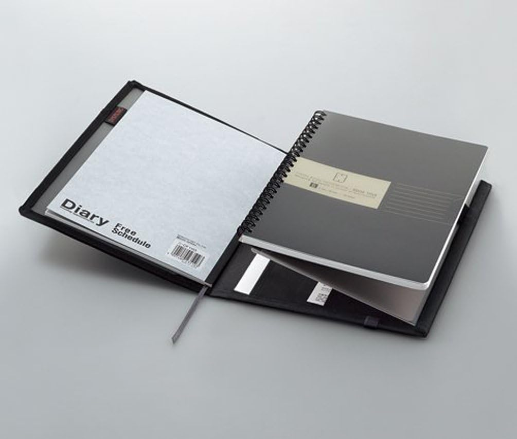 Kokuyo Systemic Refillable Notebook Cover - Twin Ring Notebook with Edge Title - Semi B5 (7" X 9.8") - Normal Rule - 35 Lines X 40 Sheets - Black Cover image number 3