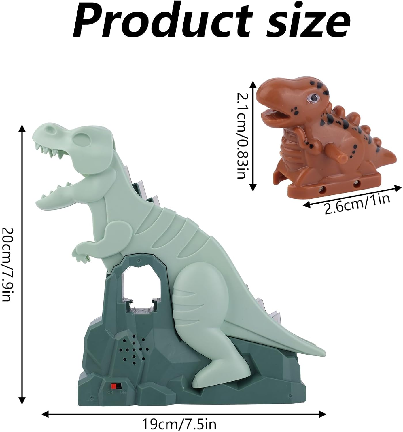 BTFO Dinosaur Climbing Slide Music Toy, Fun Electric Dinosaur Race Track Roller Coaster Set for Kids Ages 3+ Ideal for Boys & Girls