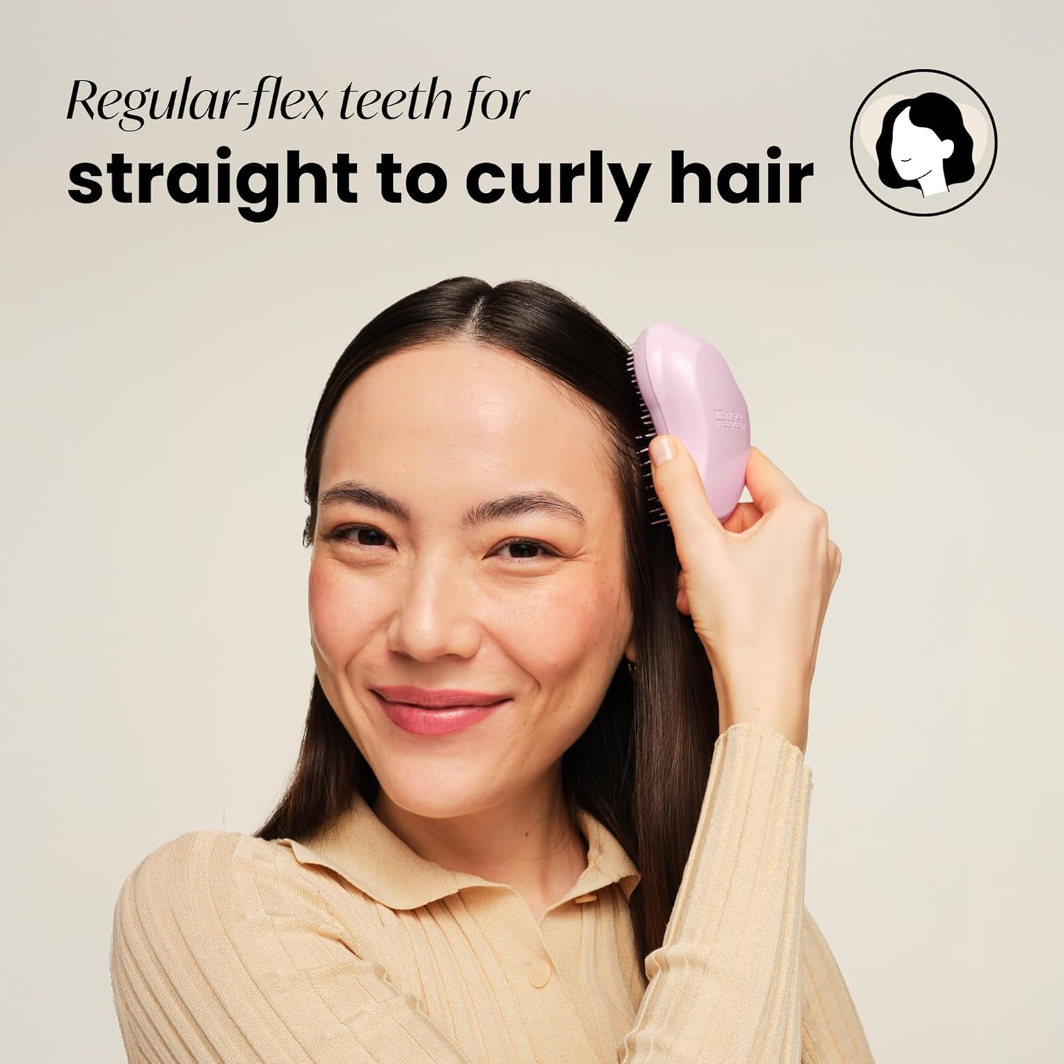 Tangle Teezer Original Soft Hair Brush, No Pull - Cares for Fine Hair - Anti-Breakage Comb for Girl - Pink image number 3