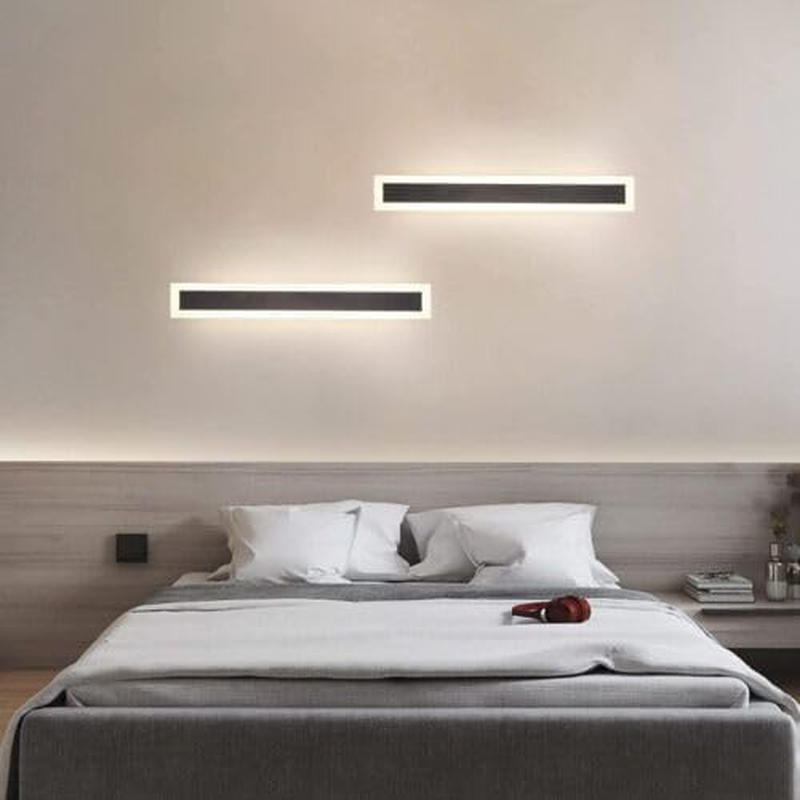 OWEITE 80CM Long Outdoor Modern IP65 Warm White Lamp 220V LED Wall Mount Black Light (19W 80CM Type B) image number 1