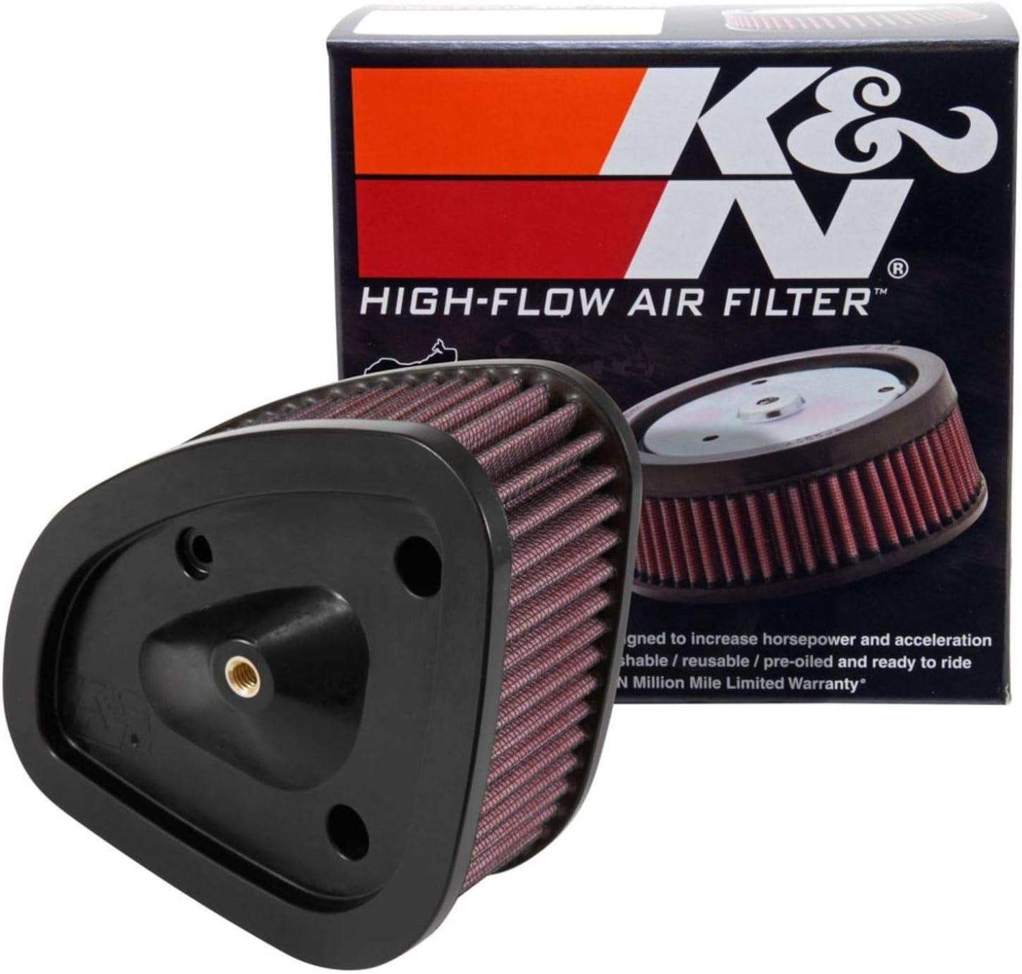 K&N HD-1718 Replacement Air Filter for 2022 Harley Davidson FLSB Sport Glide 107 CI All Models