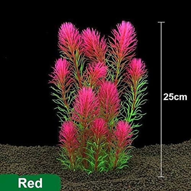 Water Grass 493-Red Underwater Artificial Water Plant Aquarium Decoration Fish Tank Plastic Plants Landscape Decor Aquatic Grass Flower Ornament image number 3
