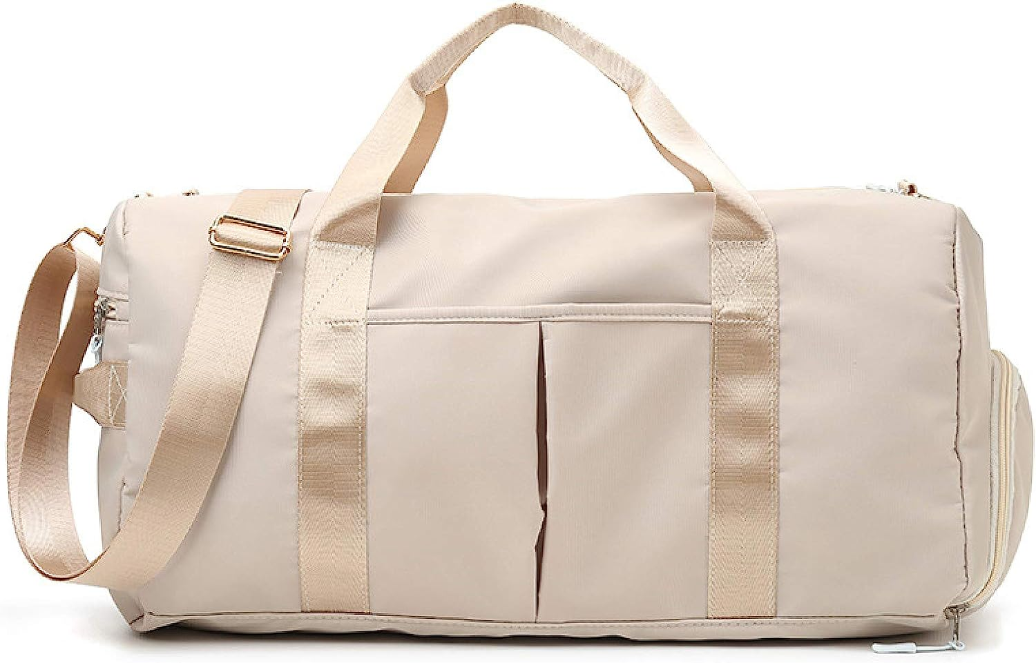 Sports Travel Duffel Bag with Wet Pocket & Shoes Compartment Water Resistant Luggage Packable Weekender Bag for Women and Men Gray 20-35L