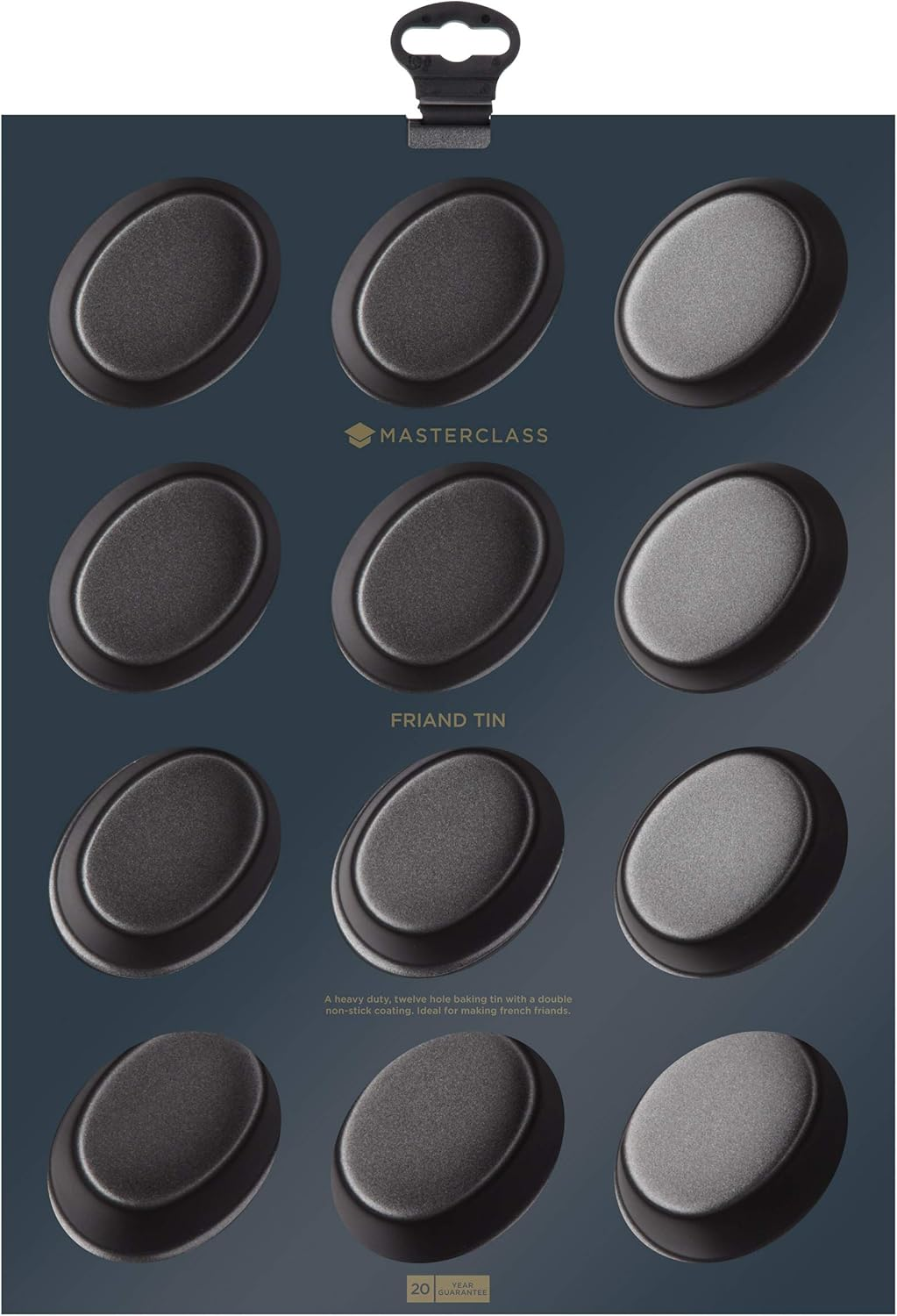 Masterclass 12-Hole Non-Stick Friand Tin, 35.5 X 26.5 Cm image number 2