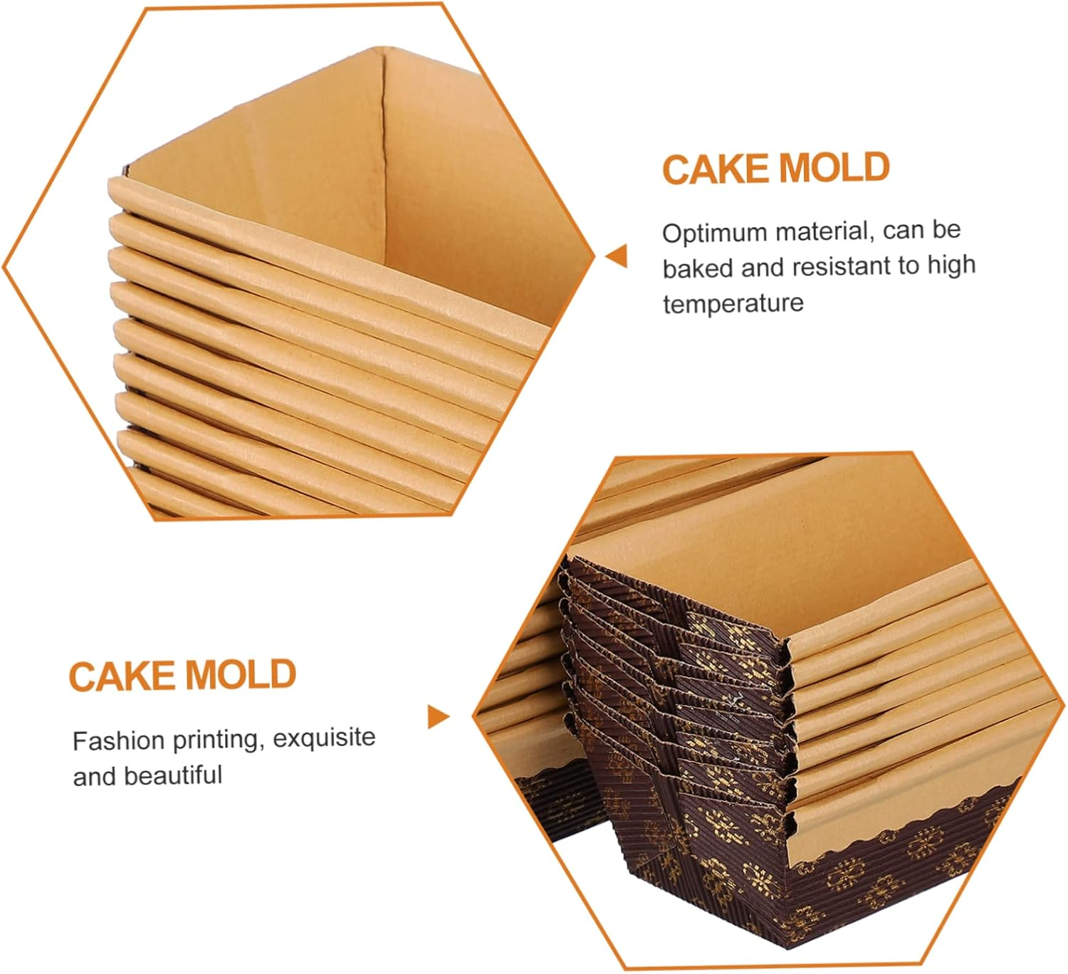 Mikinona 25Pcs Disposable Paper Loaf Pans Rectangular Baking Molds for Bread and Cake Oil-Resistant Microwave Safe for Home Baking image number 2