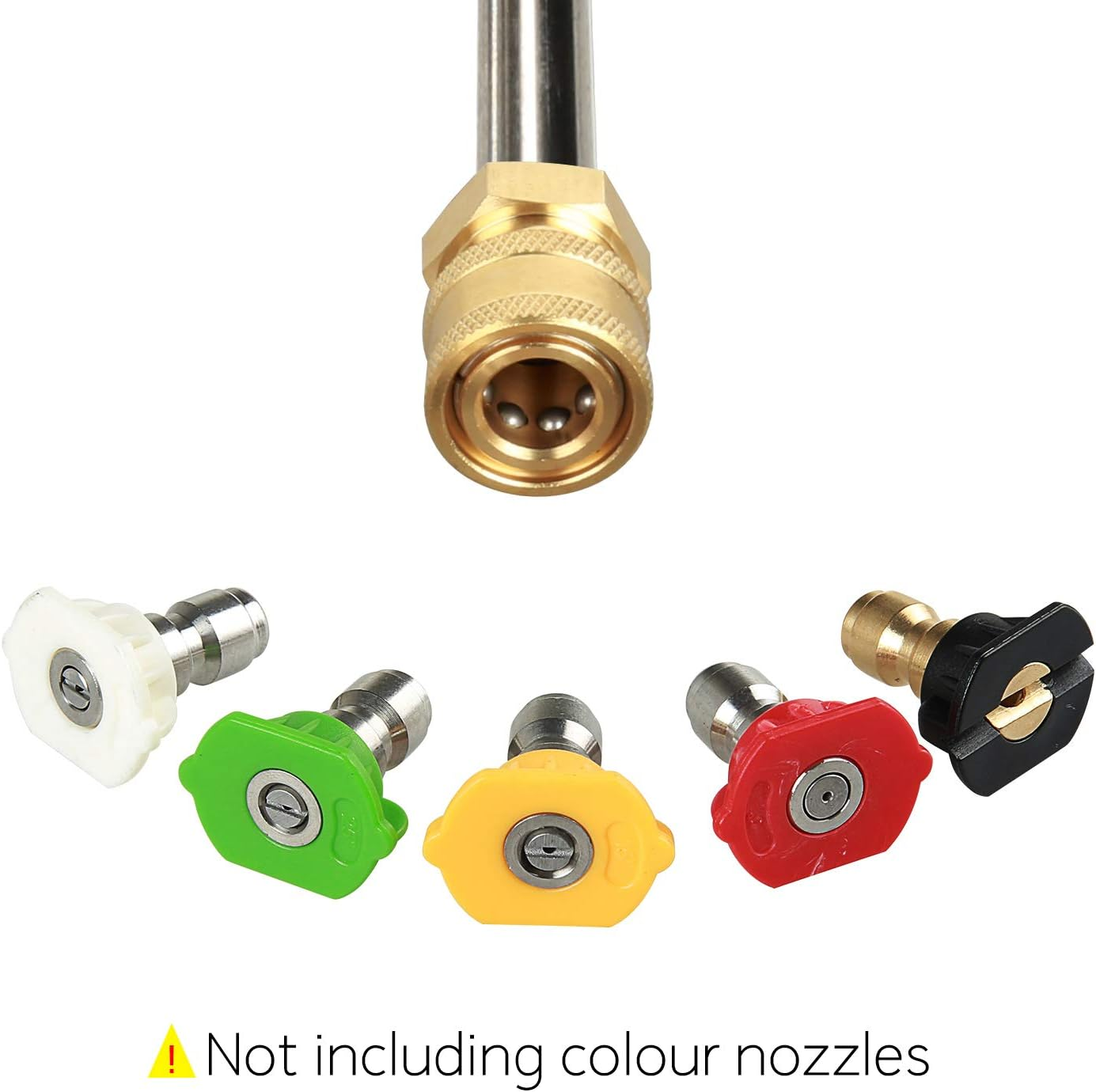 Sooprinse Washer Extension Gutter Cleaner Attachment Accessory,High Pressure Washer Gutter Rod for Lance/Wand 1/4 Inch Quick Connect,30 Degrees Curved Rod,14 Inch image number 1