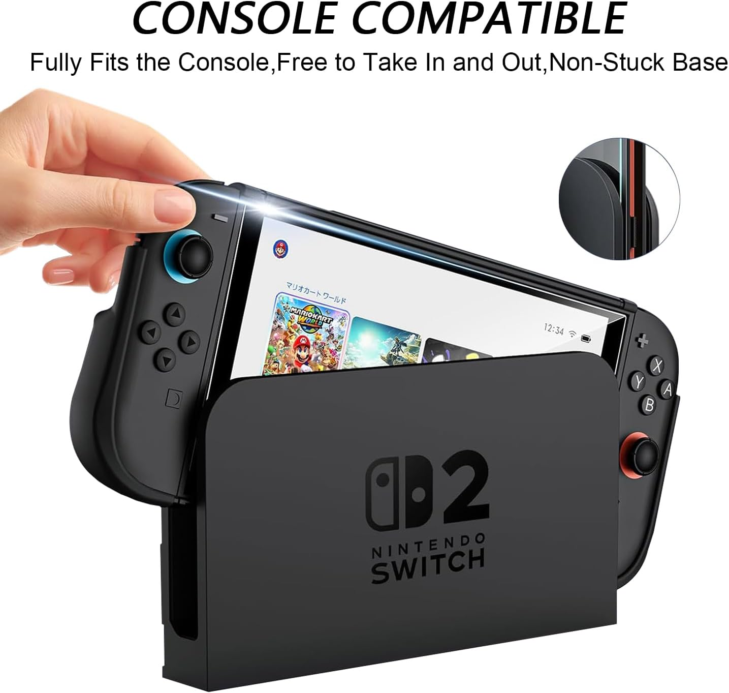 UWQAP 4-Pack Tempered Glass Screen Protector for Nintendo Switch 2 2025, 7.9-Inch 9H Hardness Anti-Scratch Bubble-Free Glass Protector Accessories for Switch2 image number 2